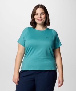 Columbia-Womens Weekend Ascent™ Short Sleeve Shirt – Plus Size-2119212-womens columbia jacket