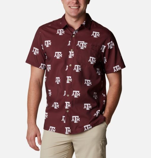 Columbia-Mens Collegiate PFG Super Slack Tide™ Shirt - Texas A&M-1892201_TAM-columbia jacket men