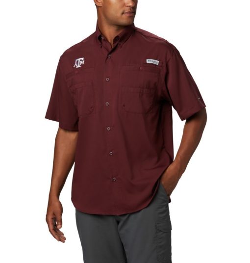 Columbia-Mens Collegiate PFG Tamiami™ Short Sleeve Shirt - Tall - Texas A&M-1277023_TAM-columbia outlet online