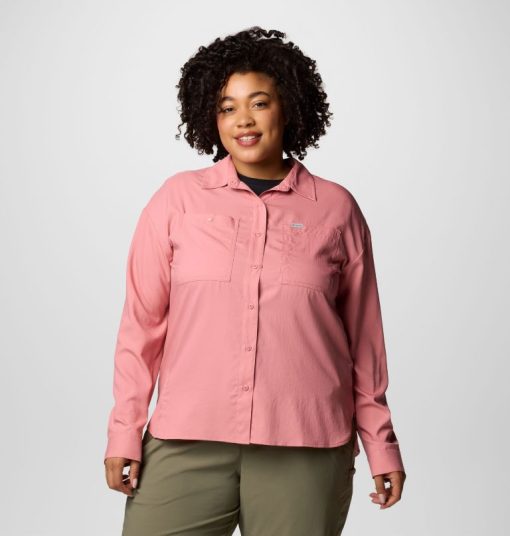 Columbia-Womens Silver Ridge™ Utility Long Sleeve Shirt - Plus Size-2033342-columbia womens vest