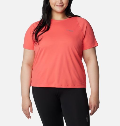 Columbia-Womens Summit Valley™ Short Sleeve Crew - Plus Size-2072543-columbia rain gear