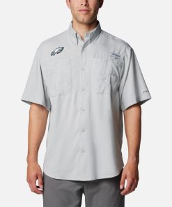 Columbia-Mens PFG Tamiami™ Short Sleeve Shirt – Philadelphia Eagles-OCS0268_PE-columbia pants