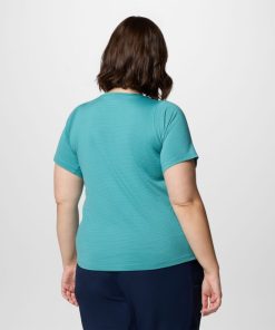 Columbia-Womens Weekend Ascent™ Short Sleeve Shirt – Plus Size-2119212-columbia outlet near me 2