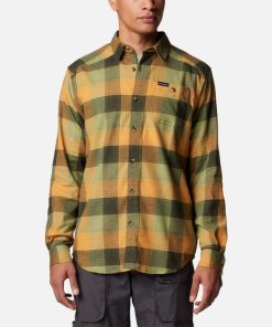 Columbia-Mens Cornell Woods™ Flannel Long Sleeve Shirt – Tall-1617954-columbia hiking shoes