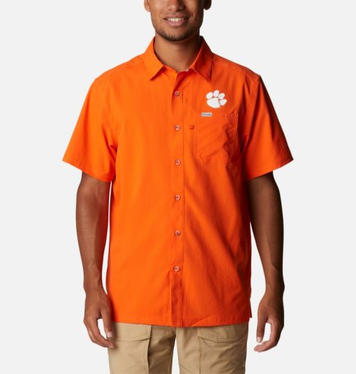 Columbia-Mens Collegiate PFG Slack Tide™ Camp Shirt - Clemson-1958291_CLE-columbia shirts