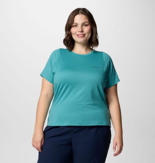 Columbia-Womens Weekend Ascent™ Short Sleeve Shirt - Plus Size-2119212-columbia outlet near me