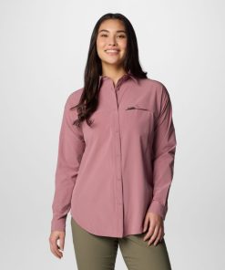 Columbia-Womens Boundless Trek™ Layering Long Sleeve Shirt II-2101611-columbia winter jacket