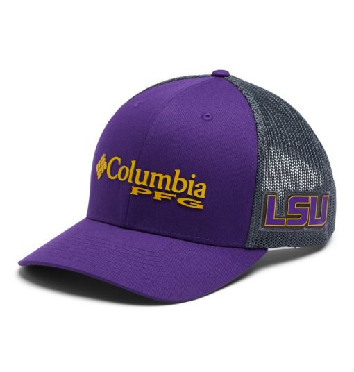 Columbia-PFG Mesh Snap Back™ Ball Cap - LSU-1892241_LSU-mens columbia jacket