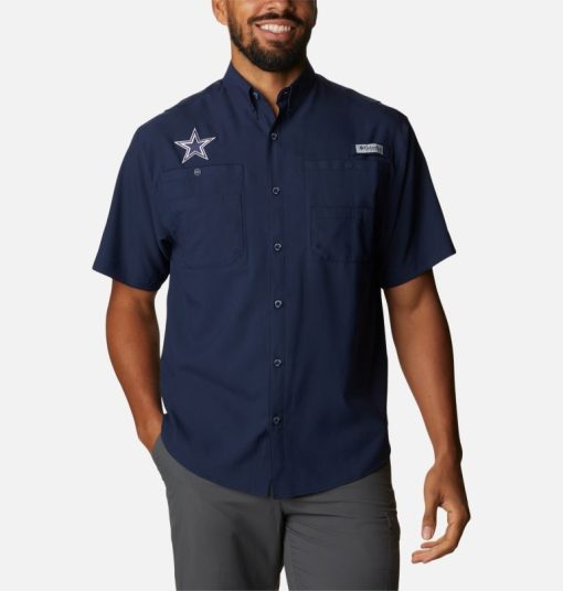 Columbia-Mens PFG Tamiami™ Short Sleeve Shirt - Tall - Dallas Cowboys-1277023_DC-mens columbia jacket