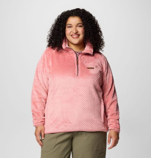 Columbia-Womens Fire Side™ Quarter Zip Sherpa Fleece - Plus Size-1941962-columbia sportswear